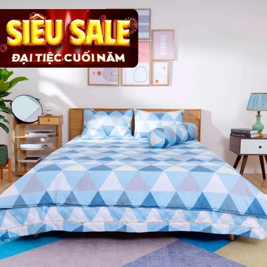 Bộ chăn ga phủ cotton Amando Dream 5 chi tiết - Ảnh 2
