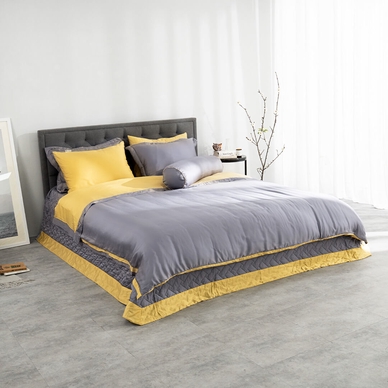 Bộ chăn ga phủ Amando Confident 7 chi tiết màu ghi xám - Ảnh 5