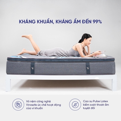 (Phiên bản giới hạn) Nệm lò xo Serta Perfect Sleeper Grand Suite cao cấp kháng khuẩn dày 30cm - Ảnh 5