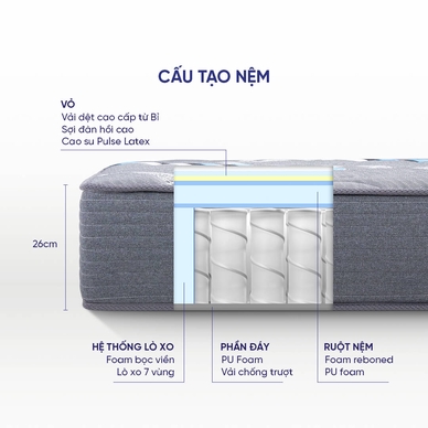 (Phiên bản giới hạn) Nệm lò xo Serta Perfect Sleeper Royal Suite hoàng gia dày 26cm - Ảnh 3