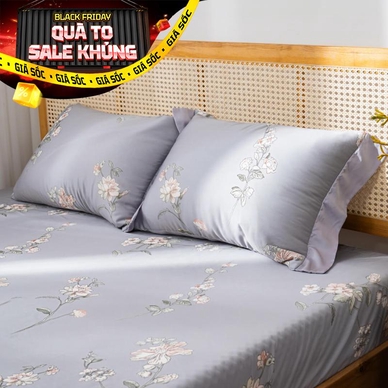 Bộ ga chun Lụa tencel cao cấp Amando Bliss 4 chi tiết mã TC005 - Ảnh 2