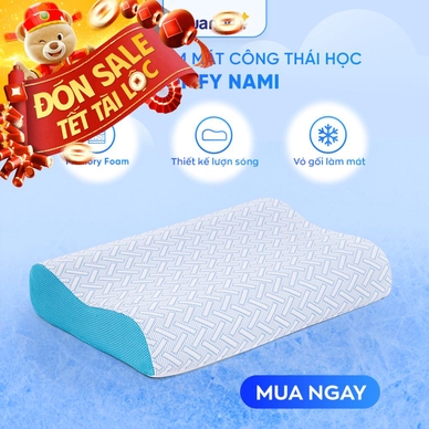 Gối foam Comfy Nami công thái học (BST Ngủ Mát) - Ảnh 2