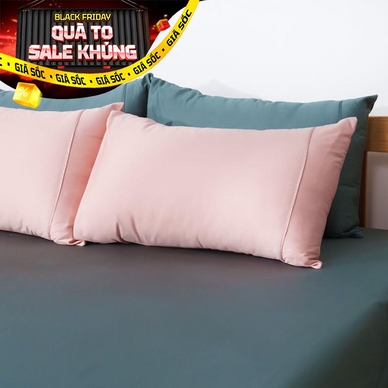 Vỏ gối Cotton satin AMD The Essentials Đơn Sắc - Ảnh 2