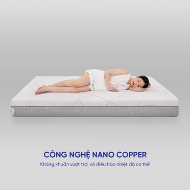 Nệm foam Comfy Lux 2.0 cao cấp kháng khuẩn kép dày 22cm - Ảnh 5