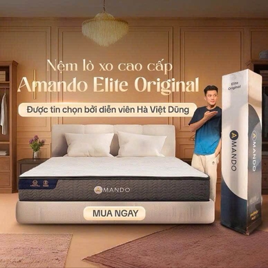 Nệm lò xo Amando Elite Original túi độc lập tiêu chuẩn khách sạn 5 sao dày 23cm - Ảnh 2