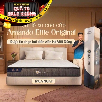Nệm lò xo Amando Elite Original túi độc lập tiêu chuẩn khách sạn 5 sao dày 23cm - Ảnh 2