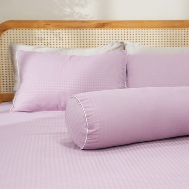 Bộ ga chun polyester gấm Amando Ellie đơn sắc 4 chi tiết Màu Tím - Ảnh 7