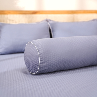 Bộ ga chun polyester gấm Amando Ellie đơn sắc 4 chi tiết Màu Xanh dương - Ảnh 7