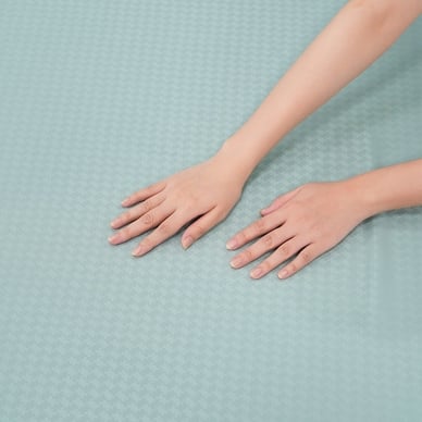 Bộ ga chun polyester gấm Amando Ellie đơn sắc 4 chi tiết Màu Xanh ngọc - Ảnh 4