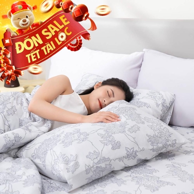 Bộ ga chun tencel Amando Celia 4 chi tiết TP007 - Thumbnail