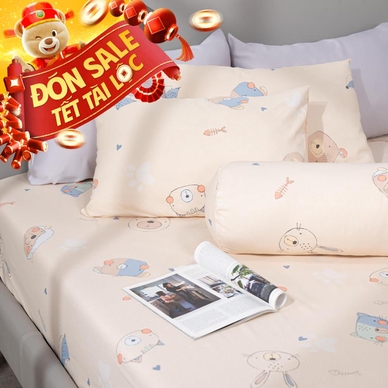 Bộ ga chun tencel Amando Celia 4 chi tiết TP010 - Ảnh 2