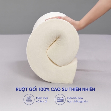 Gối cao su Gummi Purin 100% thiên nhiên công thái học - Ảnh 4