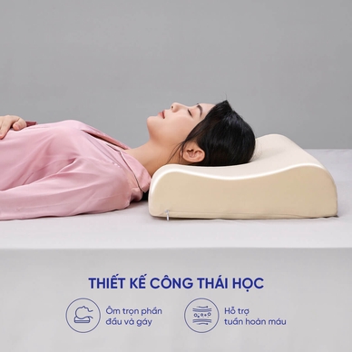 Gối cao su Gummi Purin 100% thiên nhiên công thái học - Ảnh 5