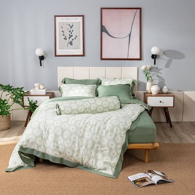 Bộ chăn ga chun sợi gỗ thiên nhiên Amando Jamila 5 chi tiết - Ảnh 6