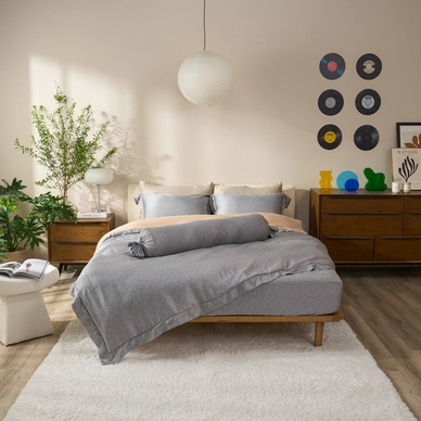 Bộ chăn ga chun chần Lụa Tencel cao cấp Amando Élan 5 chi tiết TC003 - Ảnh 5