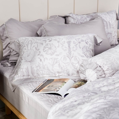 Bộ chăn ga chun chần sợi gỗ thiên nhiên Amando Jamila 5 chi tiết LC004 - Ảnh 5