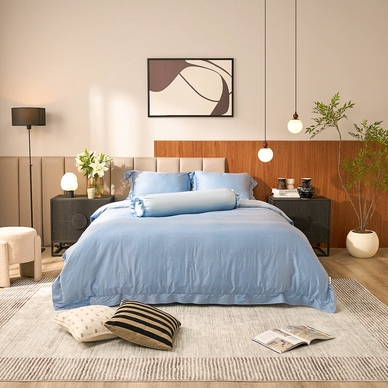 Bộ chăn ga phủ chần lụa tencel cao cấp Amando Élan 5 chi tiết (TC001 và TC005) - Ảnh 9