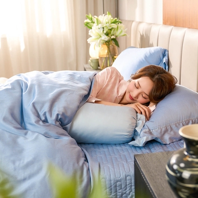 Bộ chăn ga chun chần lụa tencel cao cấp Amando Élan 5 chi tiết (TC001 và TC005) - Ảnh 12