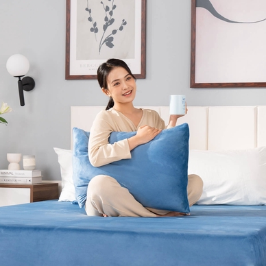 Bộ ga chun nỉ nhung mềm mịn giữ ấm Amando Sol 3 chi tiết - Ảnh 9