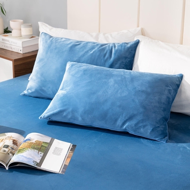 Bộ ga chun nỉ nhung mềm mịn giữ ấm Amando Sol 3 chi tiết - Ảnh 2