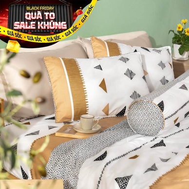 Bộ Ga chun microfiber Amando Ellie họa tiết 4 chi tiết M04 - Ảnh 2