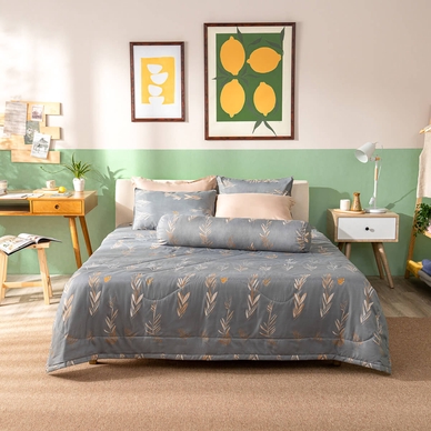 Bộ Ga chun microfiber Amando Ellie họa tiết 4 chi tiết M05 - Ảnh 4