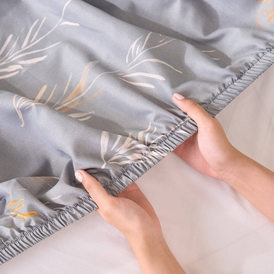 Bộ Ga chun microfiber Amando Ellie họa tiết 4 chi tiết M05 - Ảnh 7