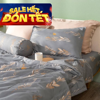Bộ Ga chun microfiber Amando Ellie họa tiết 4 chi tiết M05 - Ảnh 2