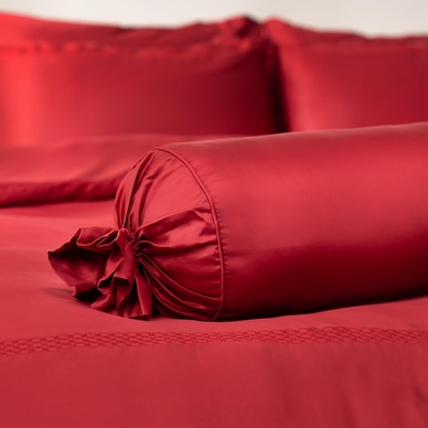 Bộ Chăn ga cưới lụa tencel cao cấp Amando Soulmate 7 chi tiết màu Đỏ - Ảnh 8