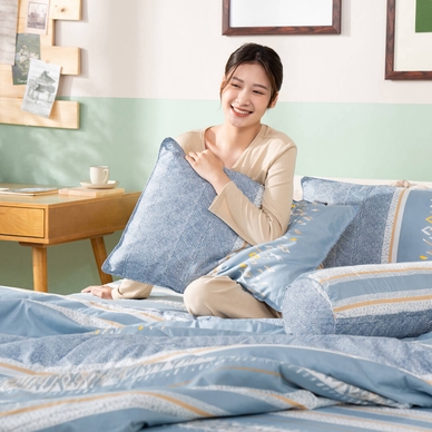 Bộ Ga chun microfiber Amando Ellie họa tiết 5 chi tiết M02 - Ảnh 10