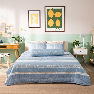 Bộ Ga chun microfiber Amando Ellie họa tiết 5 chi tiết M02 - Ảnh 5