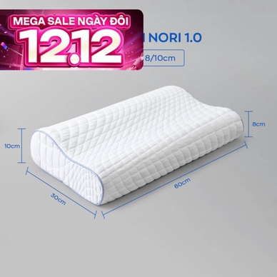 Gối foam Goodnight Nori 1.0 lượn sóng nâng đỡ cổ vai gáy - Ảnh 2