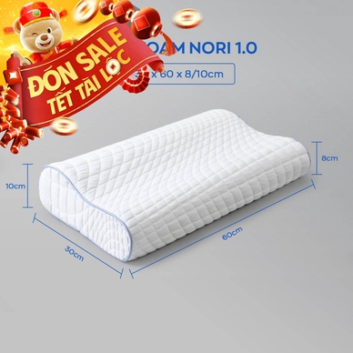 Gối foam Goodnight Nori 1.0 lượn sóng nâng đỡ cổ vai gáy - Ảnh 2