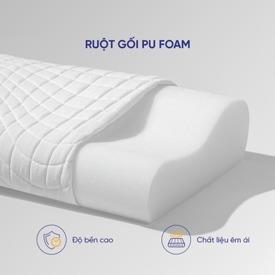 Gối foam Goodnight Nori 1.0 lượn sóng nâng đỡ cổ vai gáy - Ảnh 6