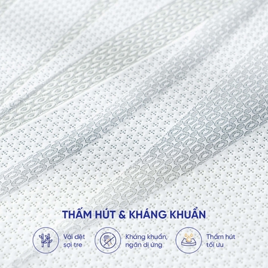 Nệm cao su thiên nhiên Gummi Premium detox giấc ngủ dày 10cm - Ảnh 7