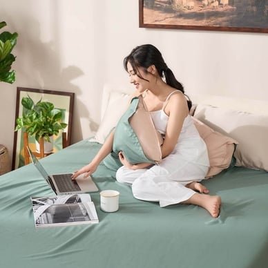 Bộ ga chun micro satin Amando Cozy 3 chi tiết - Ảnh 2