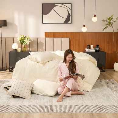 Bộ ga chun sợi gỗ thiên nhiên tencel Amando Aleena 5 chi tiết - Ảnh 22