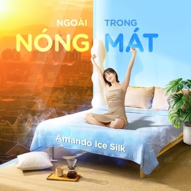 Chăn Amando Ice silk làm mát mỏng nhẹ (BST Ngủ Mát) - Ảnh 2
