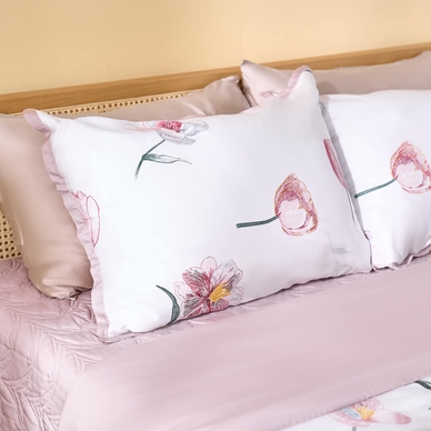 Bộ chăn ga phủ sợi gỗ thiên nhiên Amando Jamila 5 chi tiết LC008 - Ảnh 6