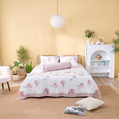 Bộ chăn ga phủ sợi gỗ thiên nhiên Amando Jamila 5 chi tiết LC008 - Ảnh 4