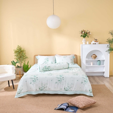 Bộ chăn ga chun sợi gỗ thiên nhiên Amando Jamila 5 chi tiết LC010 - Ảnh 5