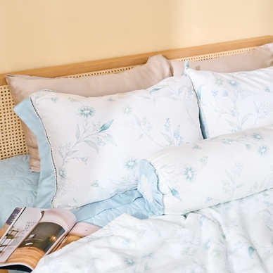 Bộ chăn ga chun sợi gỗ thiên nhiên Amando Jamila 5 chi tiết LC011 - Ảnh 7