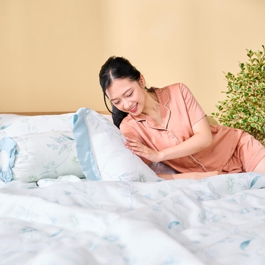 Bộ chăn ga chun sợi gỗ thiên nhiên Amando Jamila 5 chi tiết LC011 - Ảnh 11