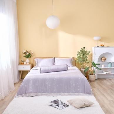 Bộ chăn ga chun sợi gỗ thiên nhiên Amando Jamila 5 chi tiết LC012 - Ảnh 3