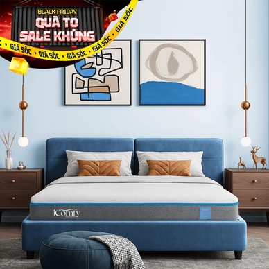 Nệm foam iComfy Coolax massage thoáng mát dày 15cm (BST Ngủ Mát) - Ảnh 2
