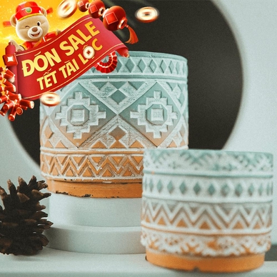 Hũ nến bộ lạc cỡ to - Ảnh 2