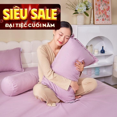 Bộ chăn ga chun Amando Rina 5 chi tiết thông thoáng, mềm mại - Thumbnail