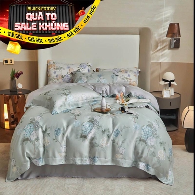 Bộ ga chun Lụa tencel cao cấp Amando Bliss 4 chi tiết mã TC008 - Ảnh 2