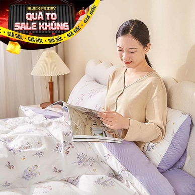 Bộ ga chun vỏ chăn Goodnight Bamboo mềm mại, điều hòa thân nhiệt - Ảnh 2