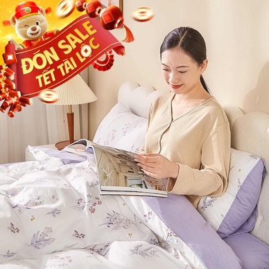 Bộ ga chun vỏ chăn Goodnight Bamboo mềm mại, điều hòa thân nhiệt - Ảnh 2